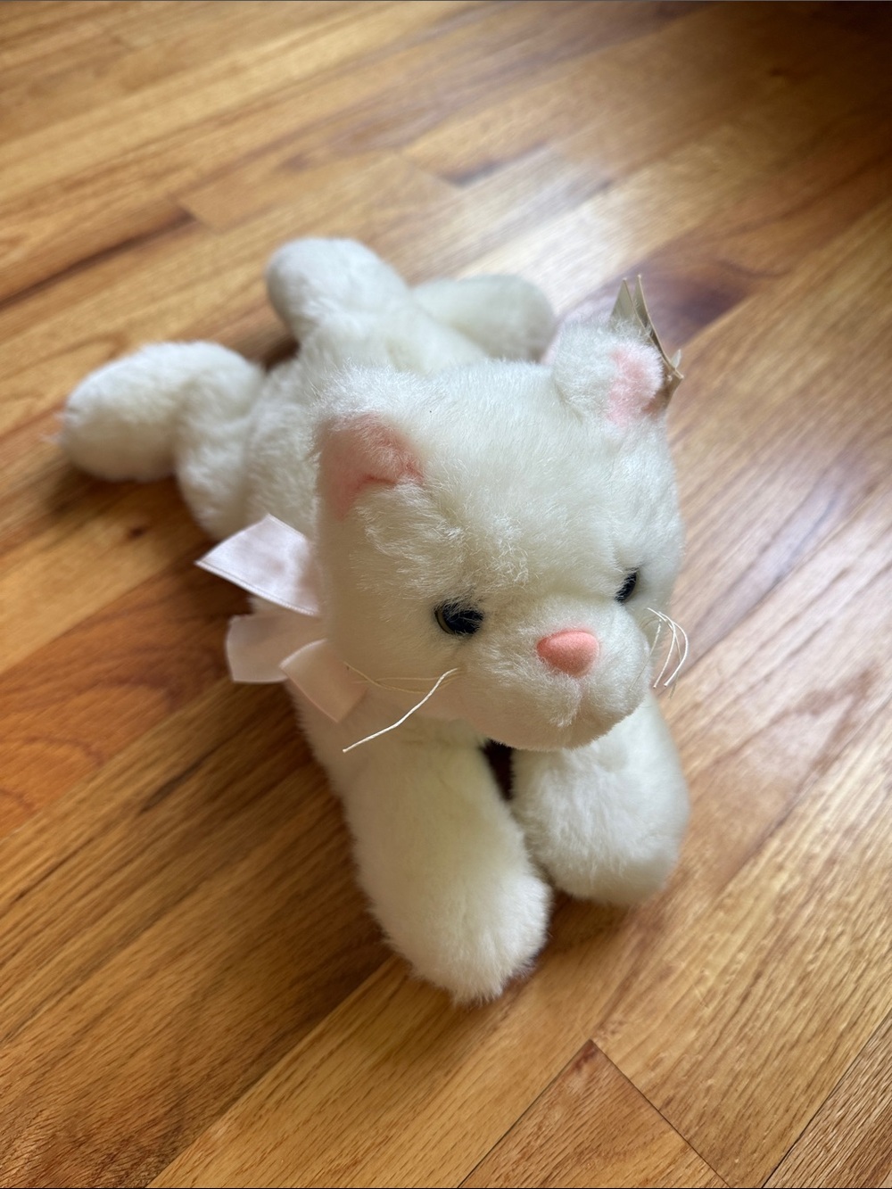 Bearington Collection Plush White Kitty stuffed animal baby sissy